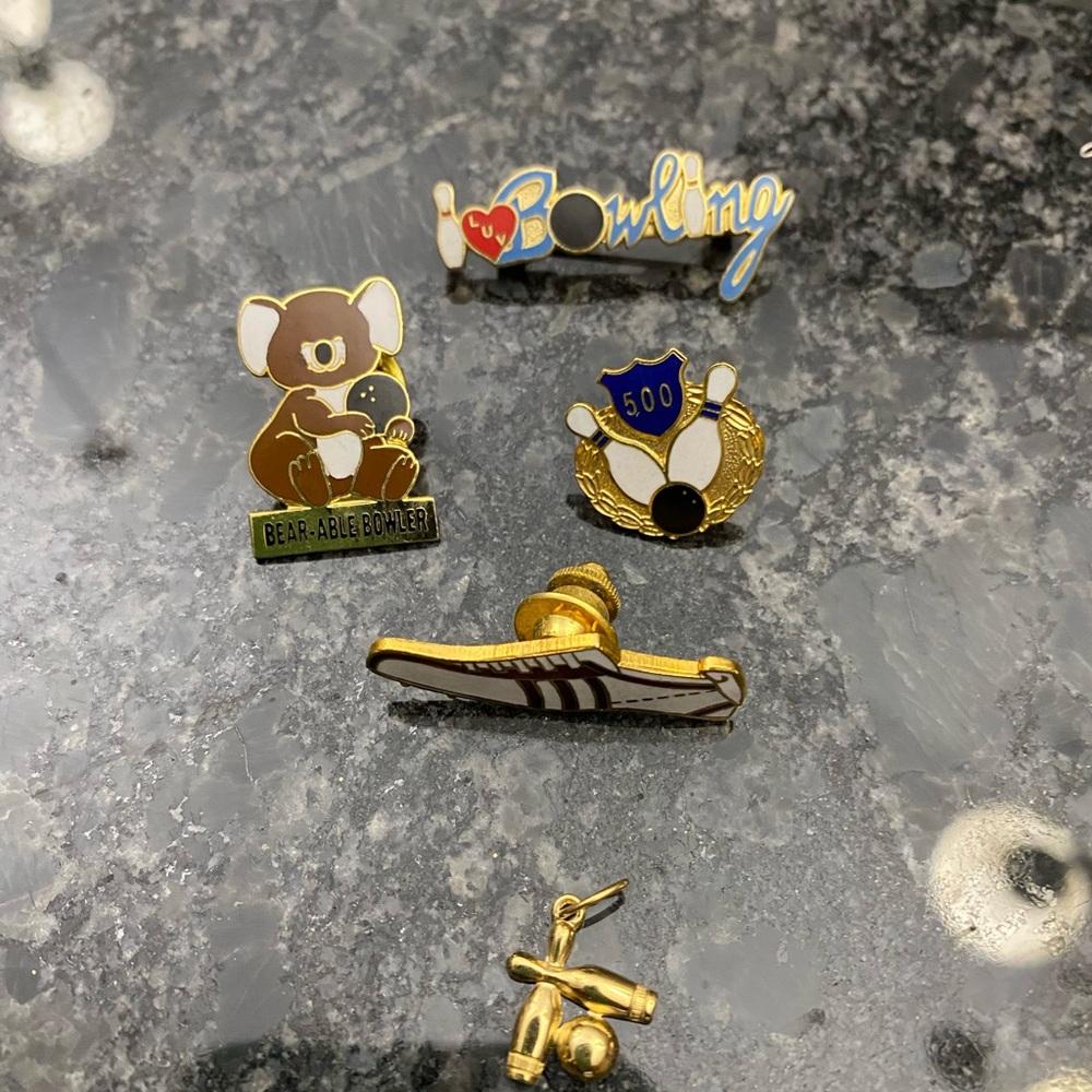 LAST CHANCE…Before Donating…Bowling Themed Pin Set